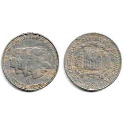 (61.1) República Dominicana. 1984. 25 Centavos (BC+)