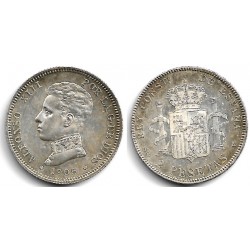 Alfonso XIII. 1905*(19-05). 2 Pesetas (EBC/EBC+) (Plata) Ceca de Madrid SM-V