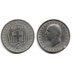 (82) Grecia. 1954. 2 Drachma (BC)