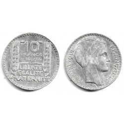 (878) Francia. 1930. 10 Francs (MBC) (Plata)