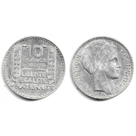 (878) Francia. 1930. 10 Francs (MBC) (Plata)