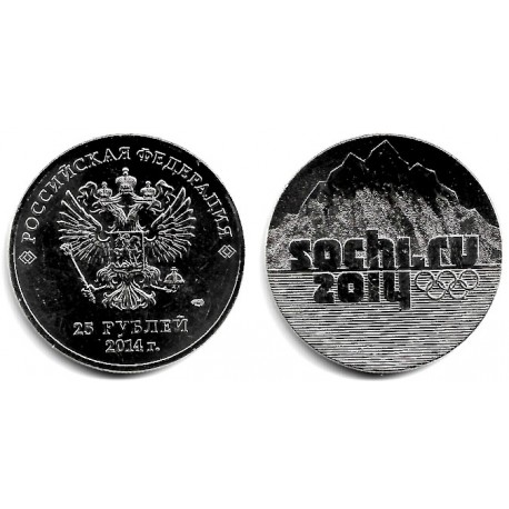 Rusia. 2014. 25 Roubles (SC) Juegos Olímpicos de Sochi 2014