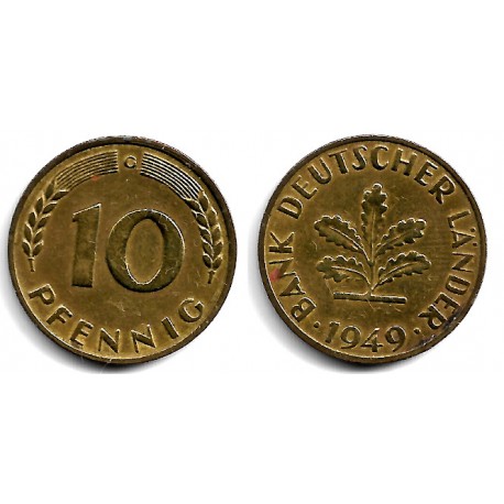 (103) Alemania. 1949(G). 10 Pfennig (MBC)