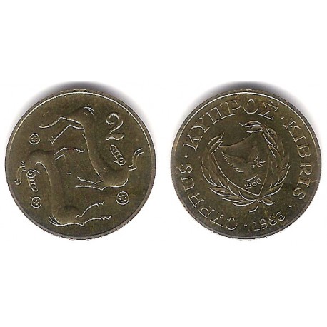 (54.1) Chipre. 1983. 2 Cents (SC)