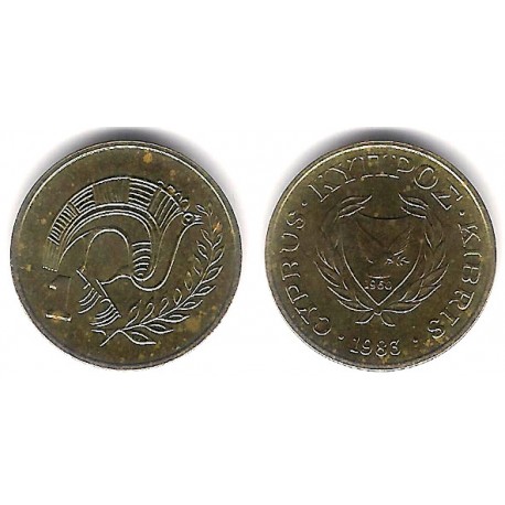 (53.1) Chipre. 1983. 1 Cent (SC)