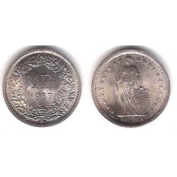 (23) Suiza. 1967(B). ½ Franc (SC) (Plata)