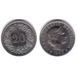 (29a) Suiza. 1980(B). 20 Rappen (SC)