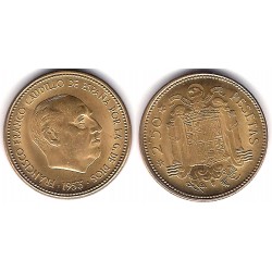 Estado Español. 1953*(19-56). 2½ Pesetas (EBC) Defecto de acuñación. Hilo de Metal