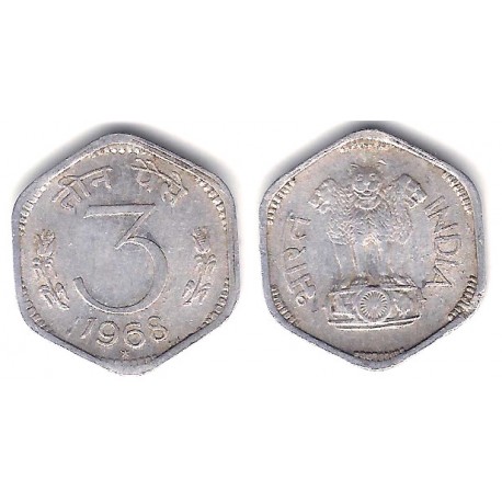 (14.1) India. 1968. 3 Paise (MBC-)