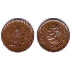 (62) Pakistán. 2002. 1 Rupee (MBC)