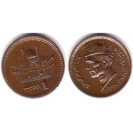 (62) Pakistán. 2006. 1 Rupee (MBC)