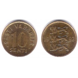 (22) Estonia. 1992. 10 Senti (EBC)