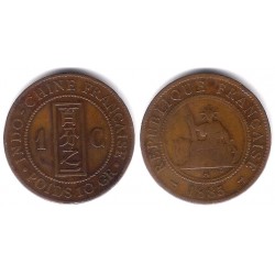 (1) Indochina Francesa. 1885(A). 1 Cent (MBC-)