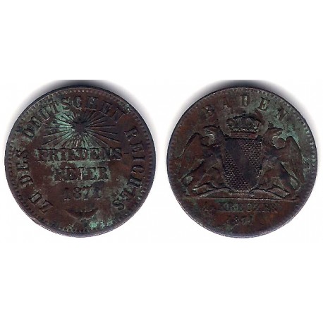 (252) Estados Alemanes (Baden). 1871. 1 Kreuzer (BC)