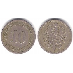 (4) Imperio Alemán. 1876(J). 10 Pfennig (BC)