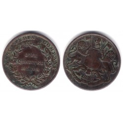 (446.2) India Británica. 1835. Quarter Anna (BC+) 26,2mm Calcutta