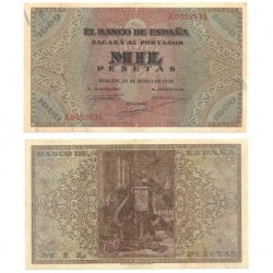 Estado Español. 1938. 1000 Pesetas (EBC) Serie A