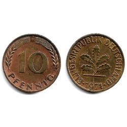 (108) Alemania. 1971(F). 10 Pfennig (MBC)