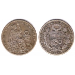 (218.1) Perú. 1926. 1 Sol (MBC-) (Plata)