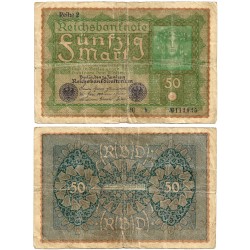 (66) Imperio Alemán. 1919. 50 Mark (BC) Roturas