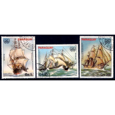 Paraguay. 1983. Serie de 3 Valores (Usado) Barcos