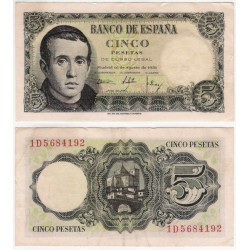 Estado Español. 1951. 5 Pesetas (EBC) Serie 1D