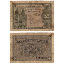 Estado Español. 1938. 2 Pesetas (RC) Serie L