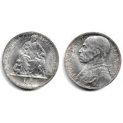 (37) Ciudad del Vaticano. 1942. 5 Lira (SC) (Plata)