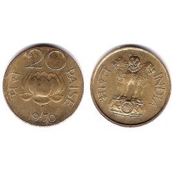 (41) India. 1970. 20 Paise (SC-)