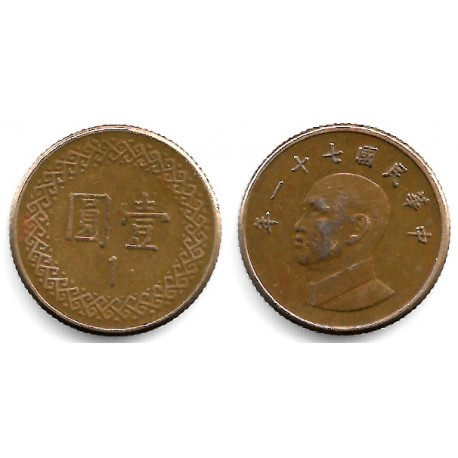 (Y551) Taiwán. 1982(71). 1 Yuan (MBC)