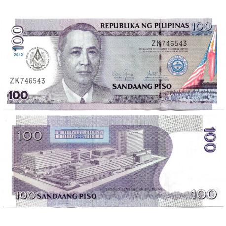 (213A) Filipinas. 2012. 100 Piso (SC)