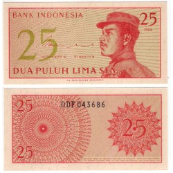 (93a) Indonesia. 1964. 25 Sen (SC)