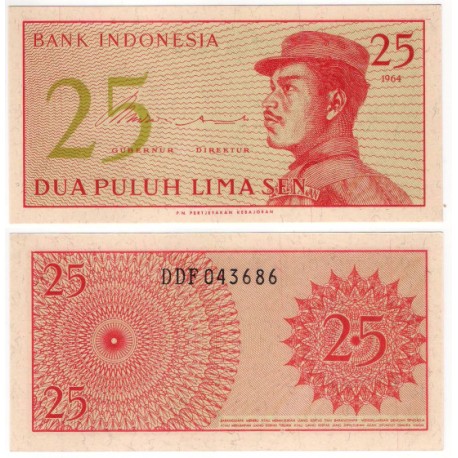 (93a) Indonesia. 1964. 25 Sen (SC)