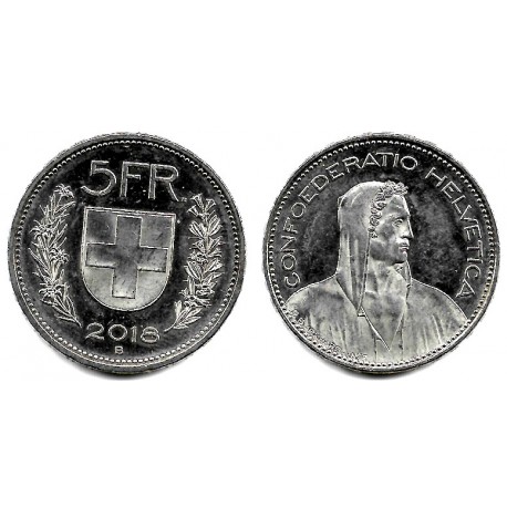 (40a.4) Suiza. 2018B. 5 Francs (EBC-)