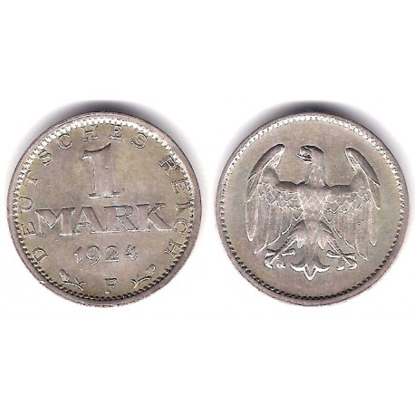 (42) Imperio Alemán (Weimar). 1924(F). 1 Mark (MBC+) (Plata)