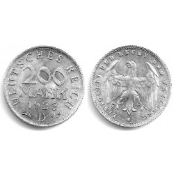 (35) Imperio Alemán (Weimar). 1923(D). 200 Mark (SC)