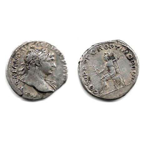 Trajano. 98-117 d.C. Denario (MBC-) (Plata)