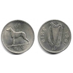 (13a) Irlanda. 1961. 6 Pence (MBC+/EBC-)