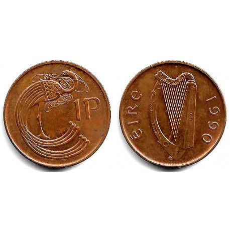 (20a) Irlanda. 1990. 1 Penny (EBC)