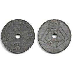 (132) Bélgica. 1944. 25 Centimes (MBC-)