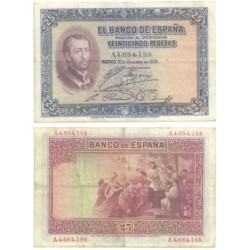 [1926] Billete de 25 Pesetas (BC). Serie A.