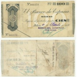 [1936] Billete de 100 Pesetas (MBC).