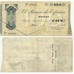 [1936] Billete de 100 Pesetas (MBC).