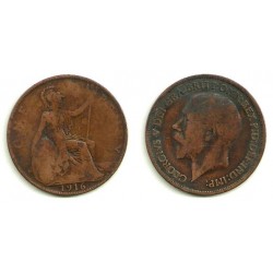 (810) Gran Bretaña. 1916. 1 Penny (RC)