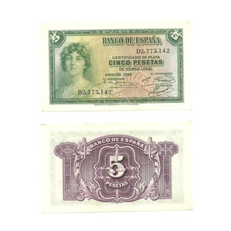 [1935] Billete de 5 Pesetas (SC).