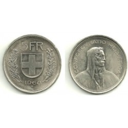 (40a.1) Suiza. 1968B. 5 Francs (SC)