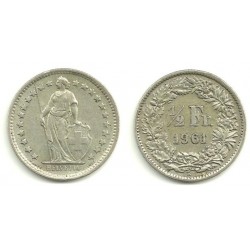 (23) Suiza. 1961B. ½ Franc (EBC) (Plata)