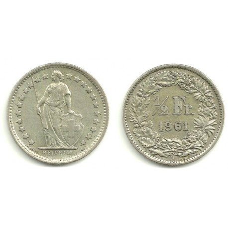 (23) Suiza. 1961B. ½ Franc (EBC) (Plata)