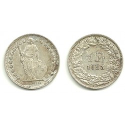 (23) Suiza. 1953B. ½ Franc (EBC) (Plata)