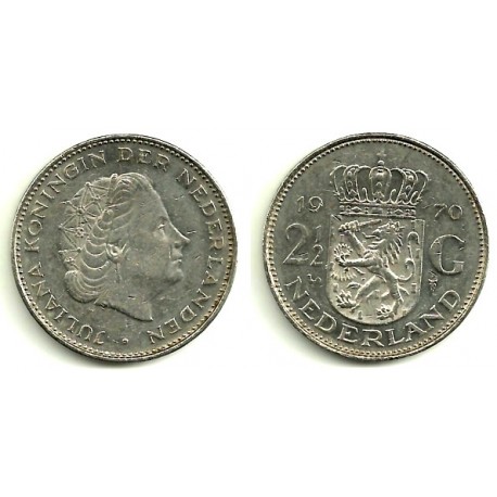 (191) Países Bajos. 1970. 2 ½ Gulden (MBC)